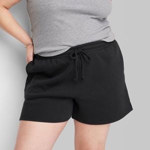 Wild Fable Black Drawstring Sweatshorts
